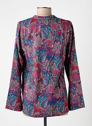Blouse imprimé fantaisie manches longues violet LA FIANCÉE femme