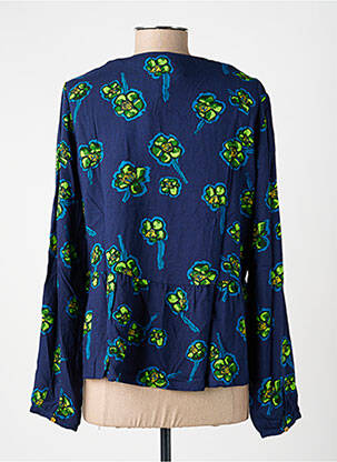 Blouse imprimé fantaisie manches longues bleu LA FIANCÉE femme