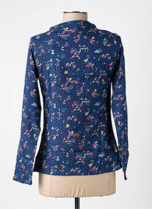 Blouse imprimé fleurs manches longues bleu LA FIANCEE DU MEKONG femme