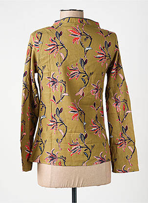 Blouse imprimé fantaisie manches longues vert LA FIANCEE DU MEKONG femme