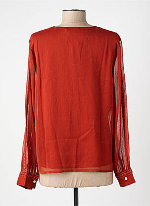 Blouse légère et transparente manches longues marron LA FIANCÉE femme