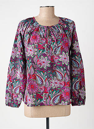 Blouse imprimé fantaisie manches longues rouge LA FIANCÉE femme