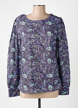 Blouse légère et transparente manches longues violet LA FIANCÉE femme