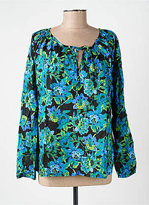 Blouse imprimé fantaisie manches longues bleu LA FIANCÉE femme