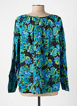 Blouse imprimé fantaisie manches longues bleu LA FIANCÉE femme