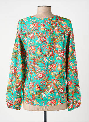 Blouse imprimé fantaisie manches longues vert LA FIANCÉE femme