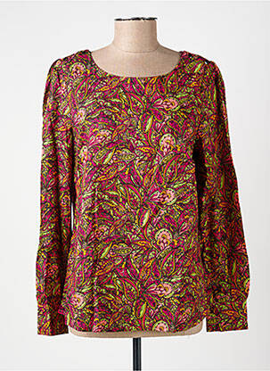 Blouse imprimé fantaisie manches longues rouge LA FIANCÉE femme