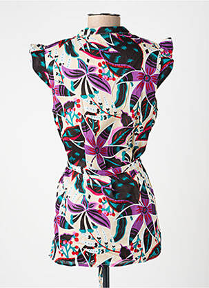 Top imprimé fantaisie manches courtes violet LA FIANCÉE femme