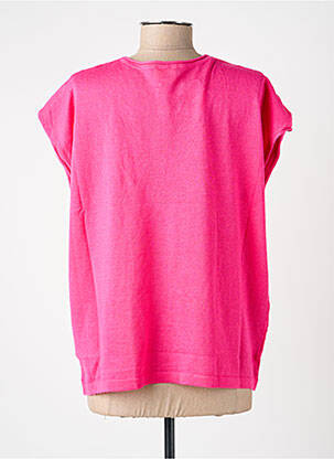 Pull col v manches courtes rose LA FIANCÉE femme