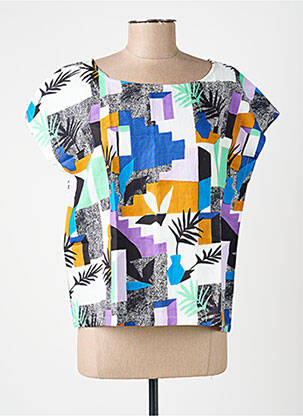 T-shirt imprimé fantaisie manches courtes bleu LA FIANCÉE femme