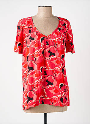 T-shirt imprimé fantaisie manches courtes rouge LA FIANCÉE femme