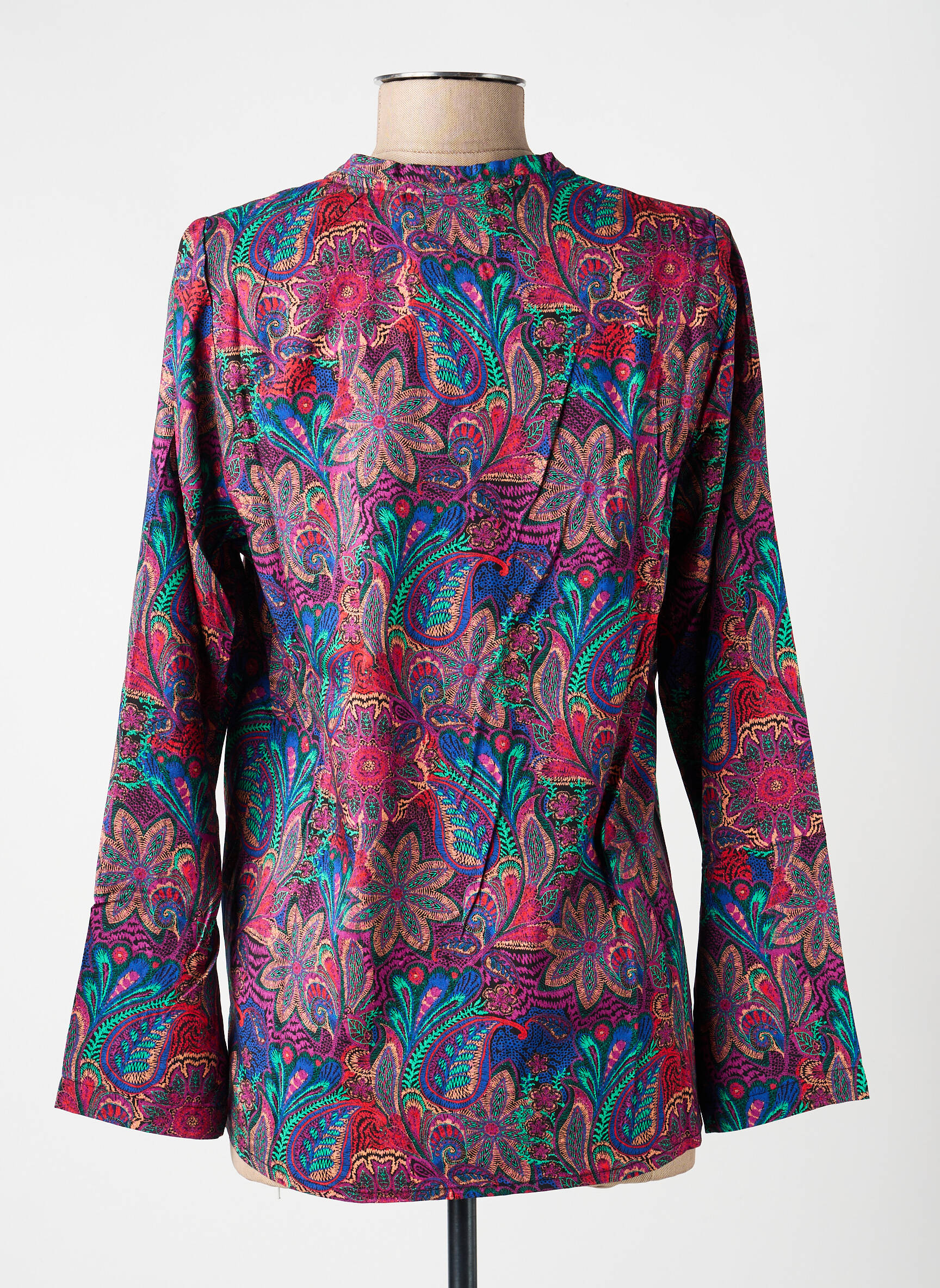 Blouse imprimé fantaisie manches longues violet LA FIANCÉE femme