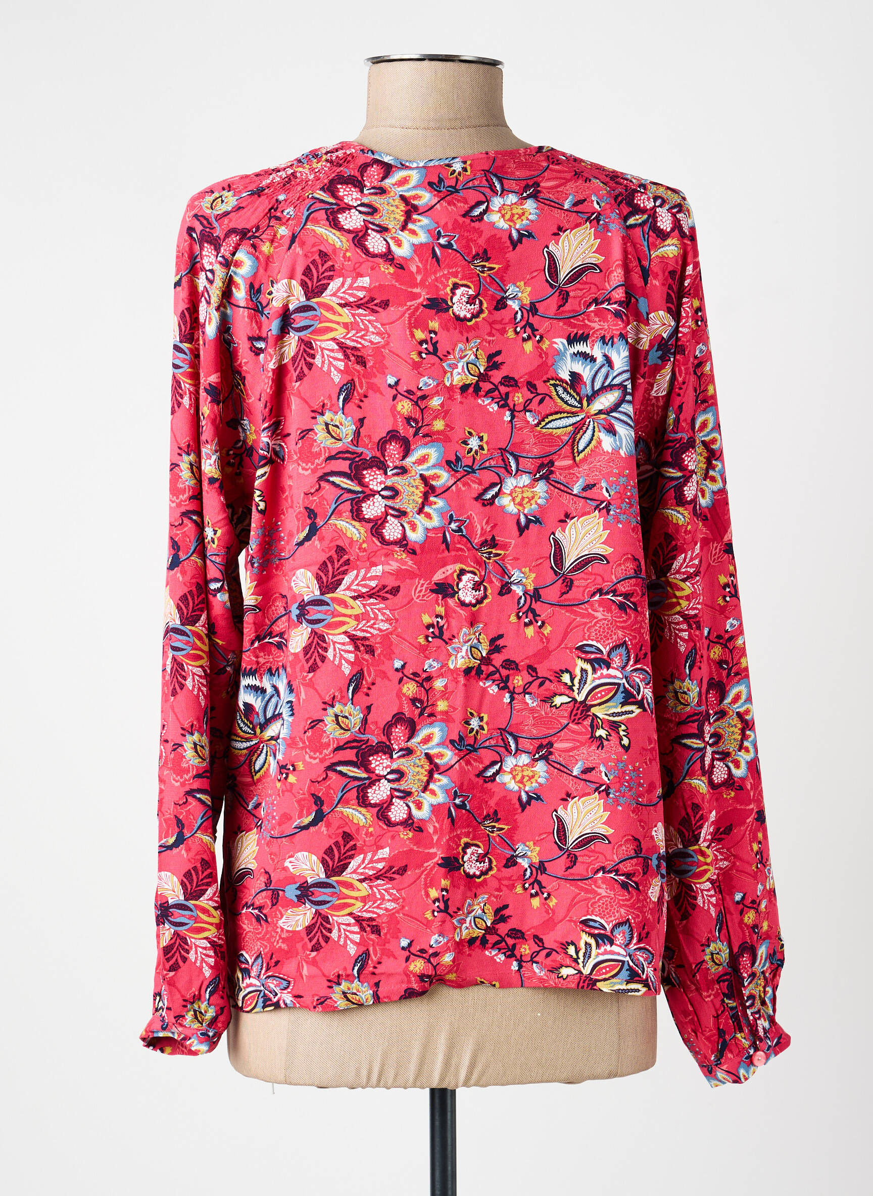 Blouse imprimé fantaisie manches longues rose LA FIANCÉE femme