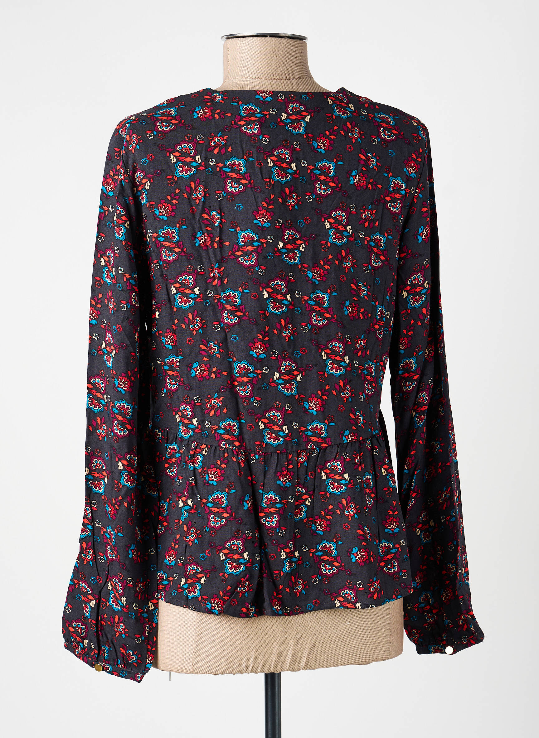 Blouse imprimé fantaisie manches longues gris LA FIANCÉE femme