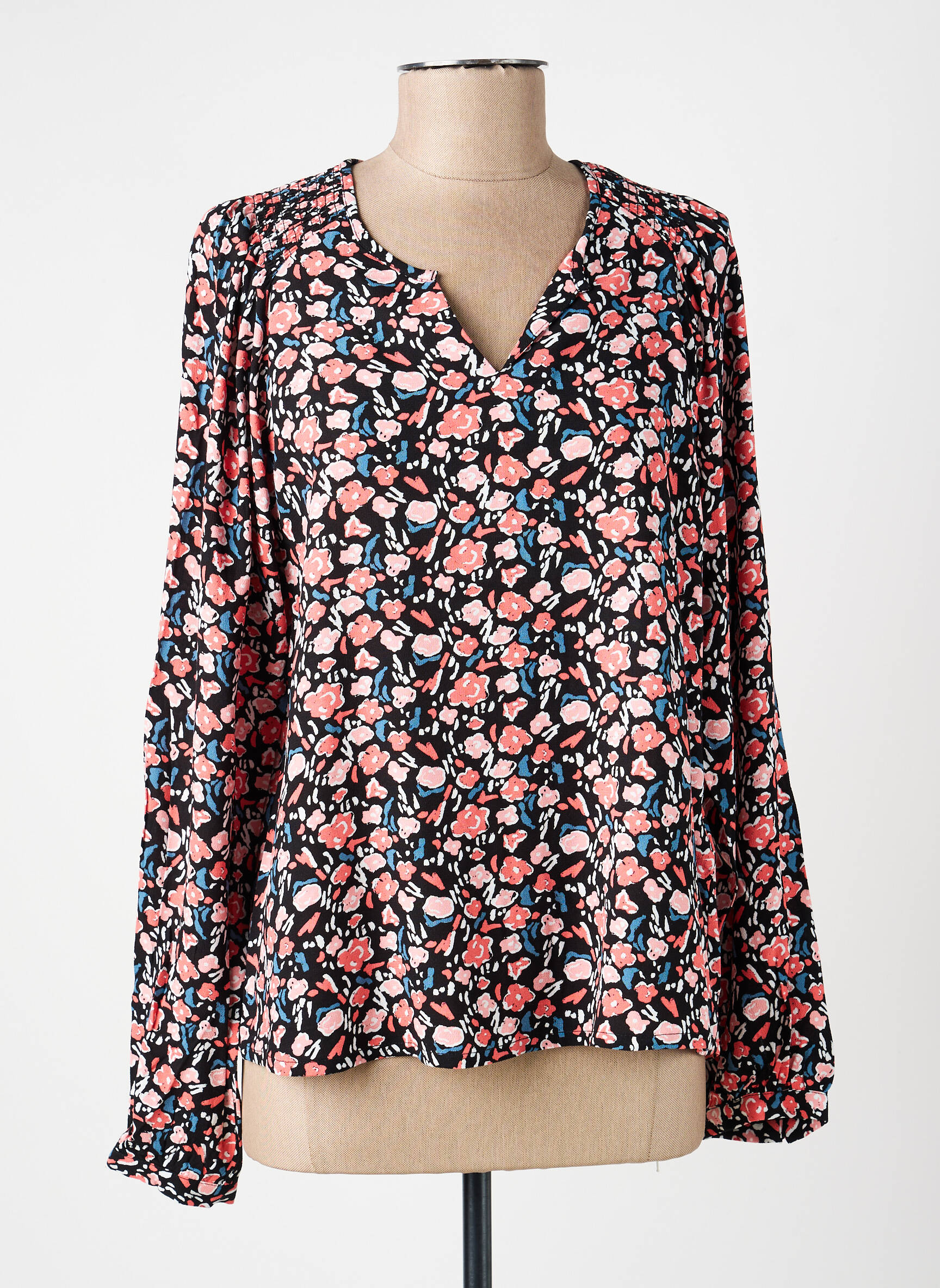 Blouse imprimé fleurs manches longues rose LA FIANCÉE femme