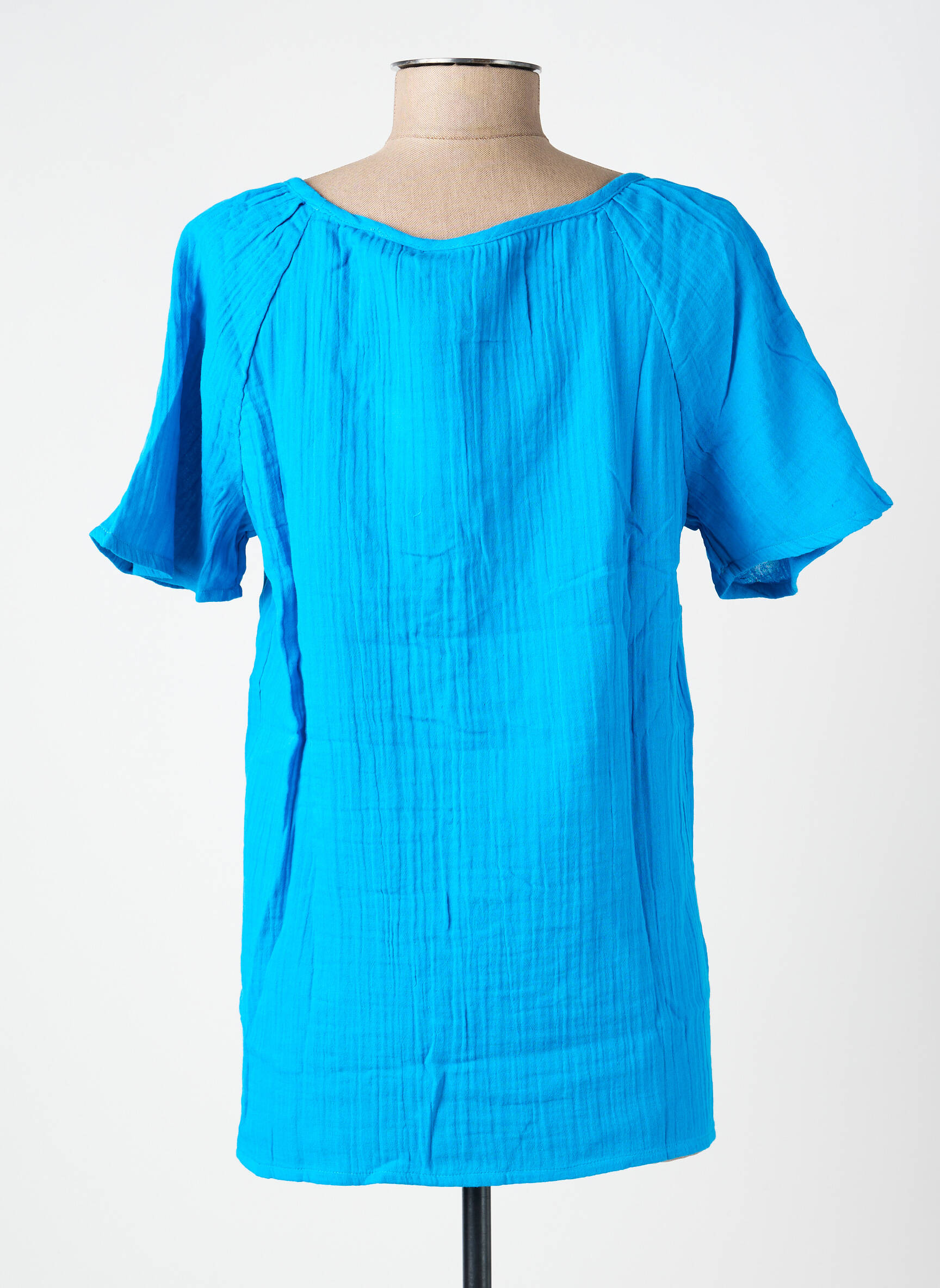 Top manches courtes manches courtes bleu LA FIANCÉE femme