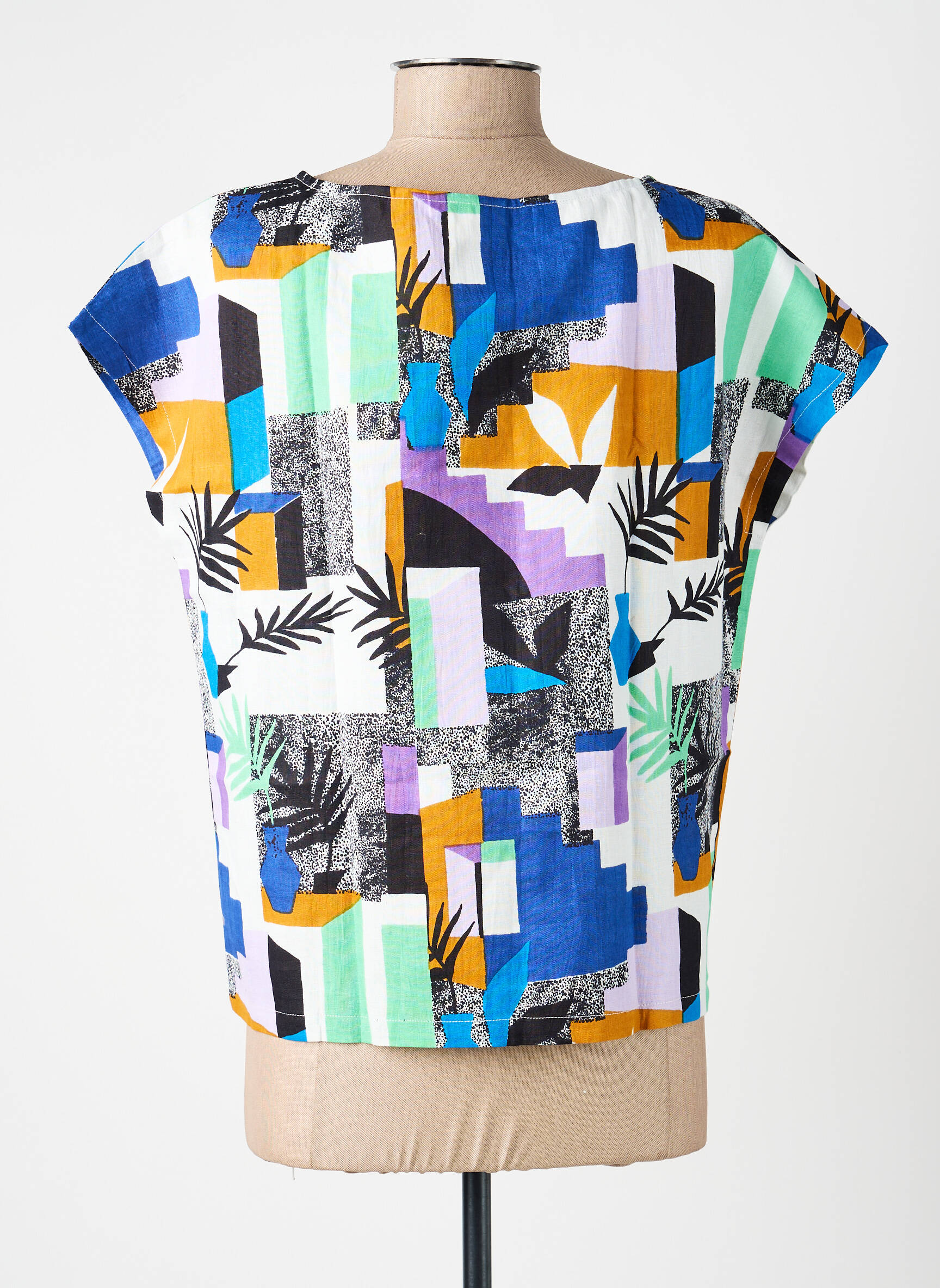 T-shirt imprimé fantaisie manches courtes bleu LA FIANCÉE femme