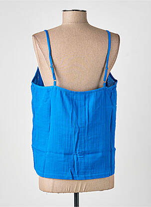 Top col v fines bretelles bleu LA FIANCÉE femme