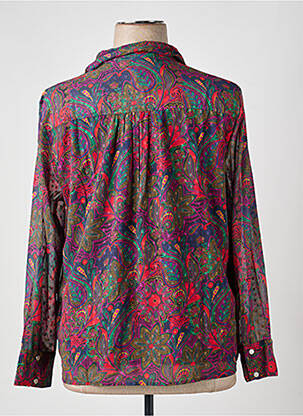 Blouse imprimé fantaisie manches longues bleu LA FIANCEE DU MEKONG femme