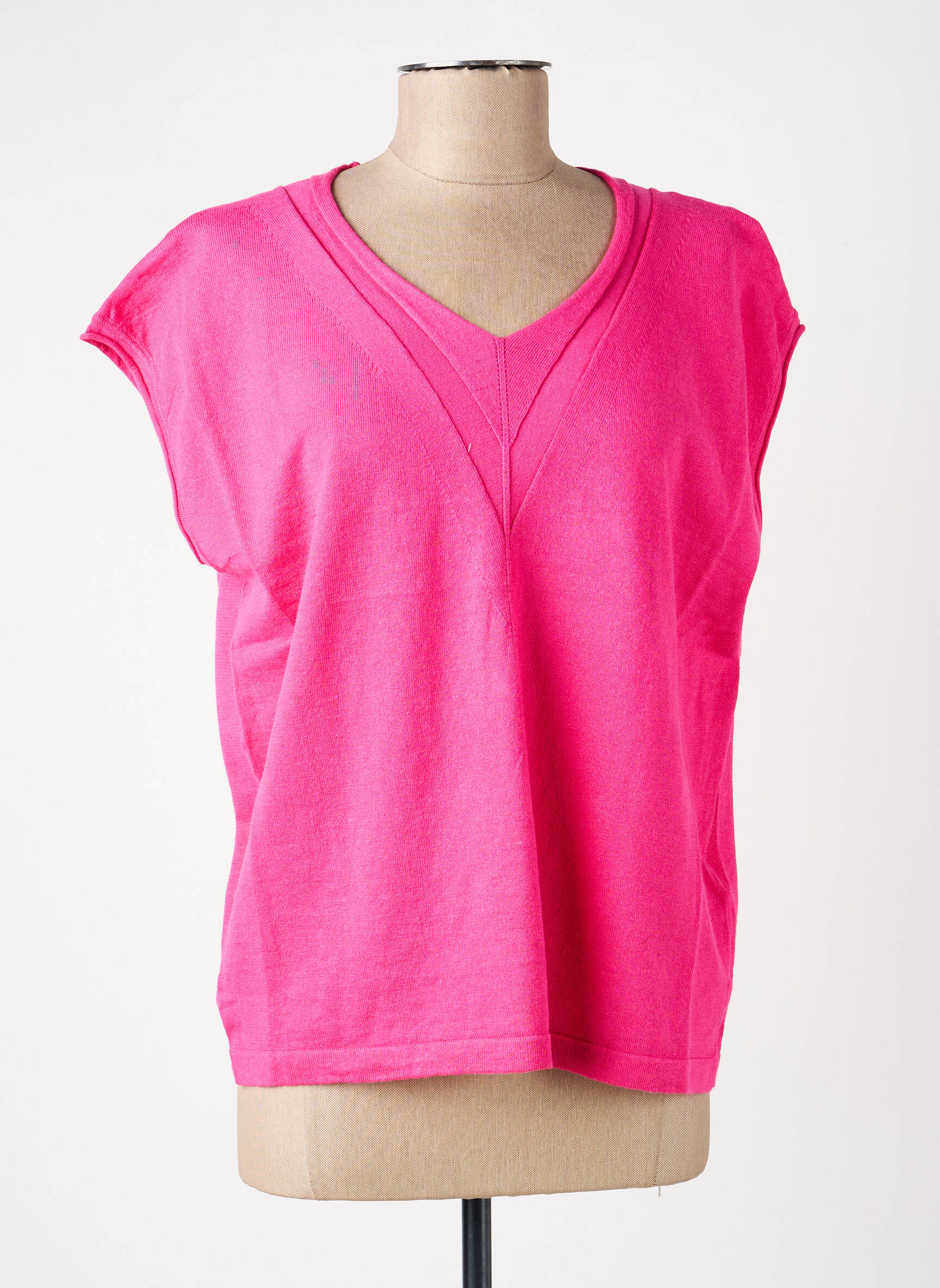 Top manches courtes manches courtes rose LA FIANCÉE femme