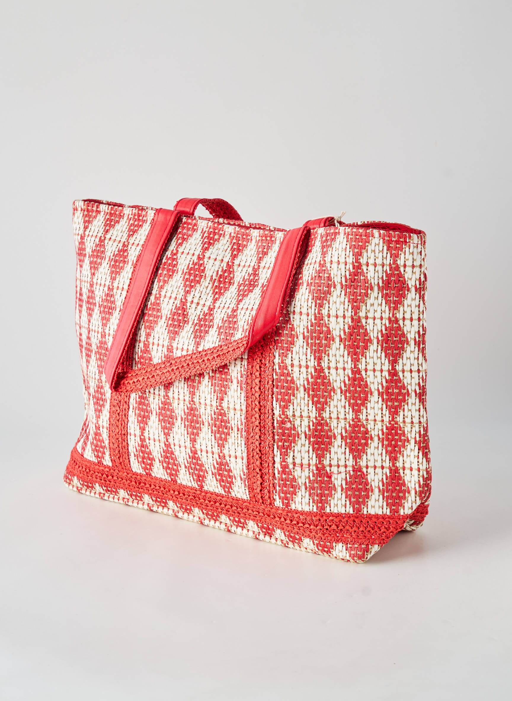 Sac fermeture zippée forme rectangulaire rouge LA FIANCÉE femme