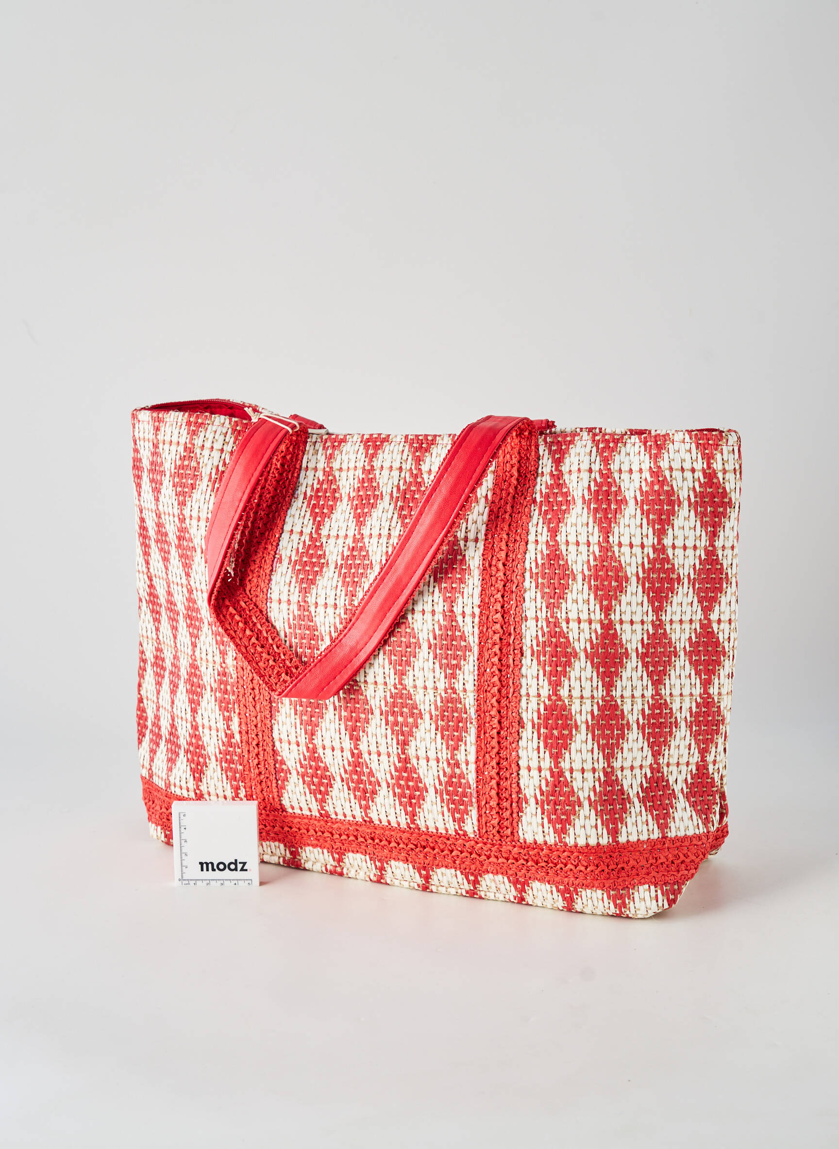 Sac fermeture zippée forme rectangulaire rouge LA FIANCÉE femme