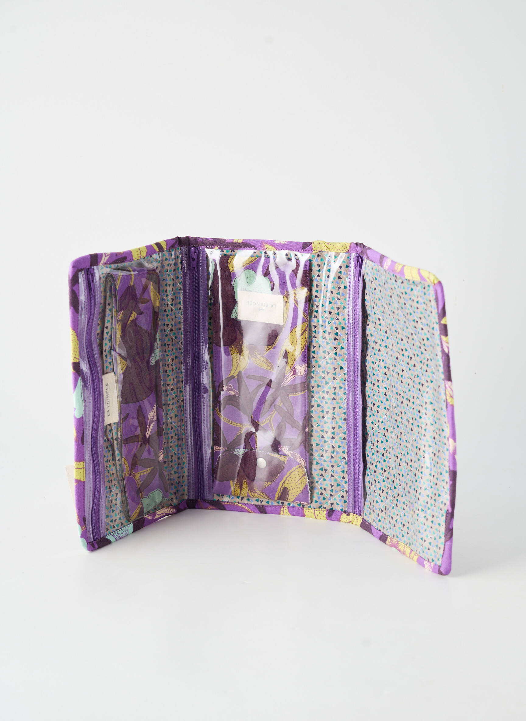Trousse imprimé fantaisie violet LA FIANCÉE femme