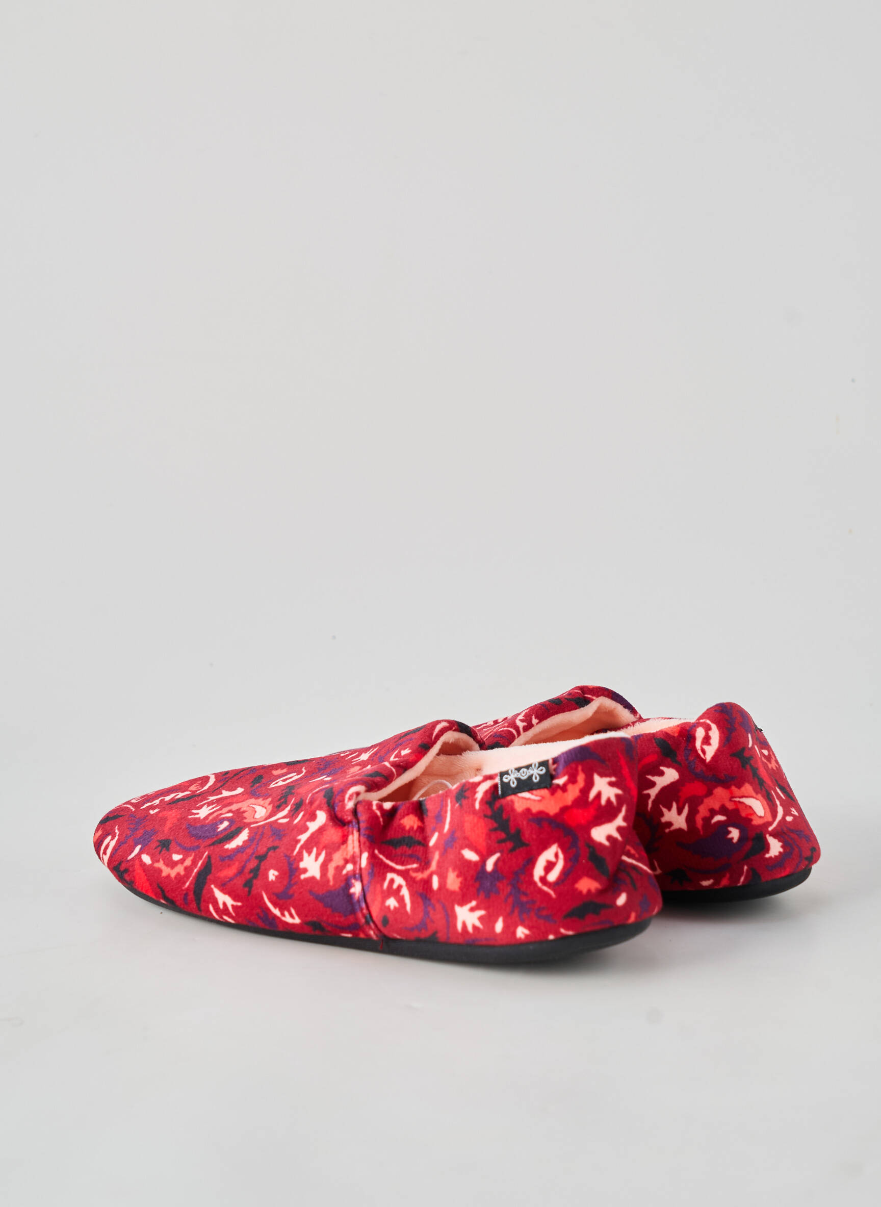 Chaussons/pantoufles bout rond talon plat jusqu'à 3cm rouge LA FIANCÉE femme