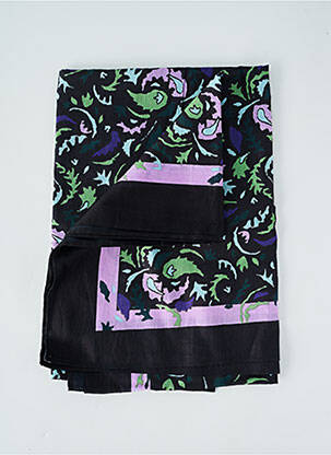 Foulard tissage popeline noir LA FIANCÉE femme
