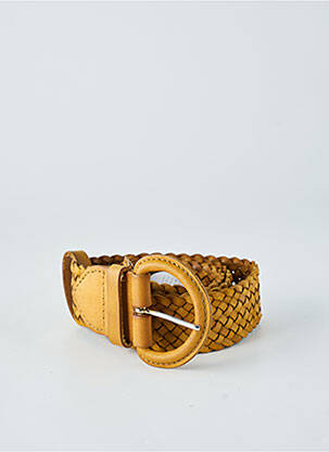 Ceinture tissage tressé marron LA FIANCÉE femme