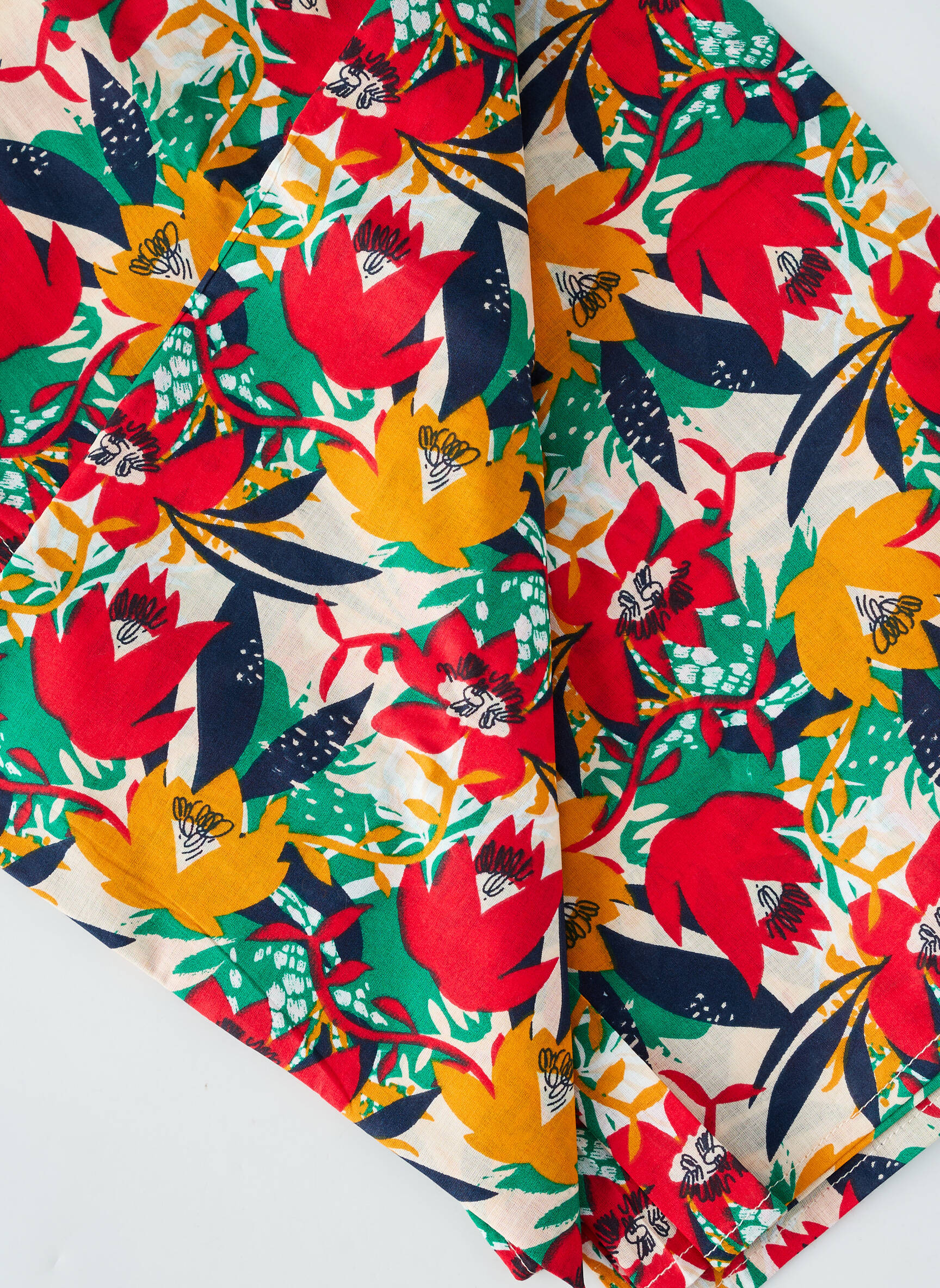 Foulard tissage popeline rouge LA FIANCÉE femme
