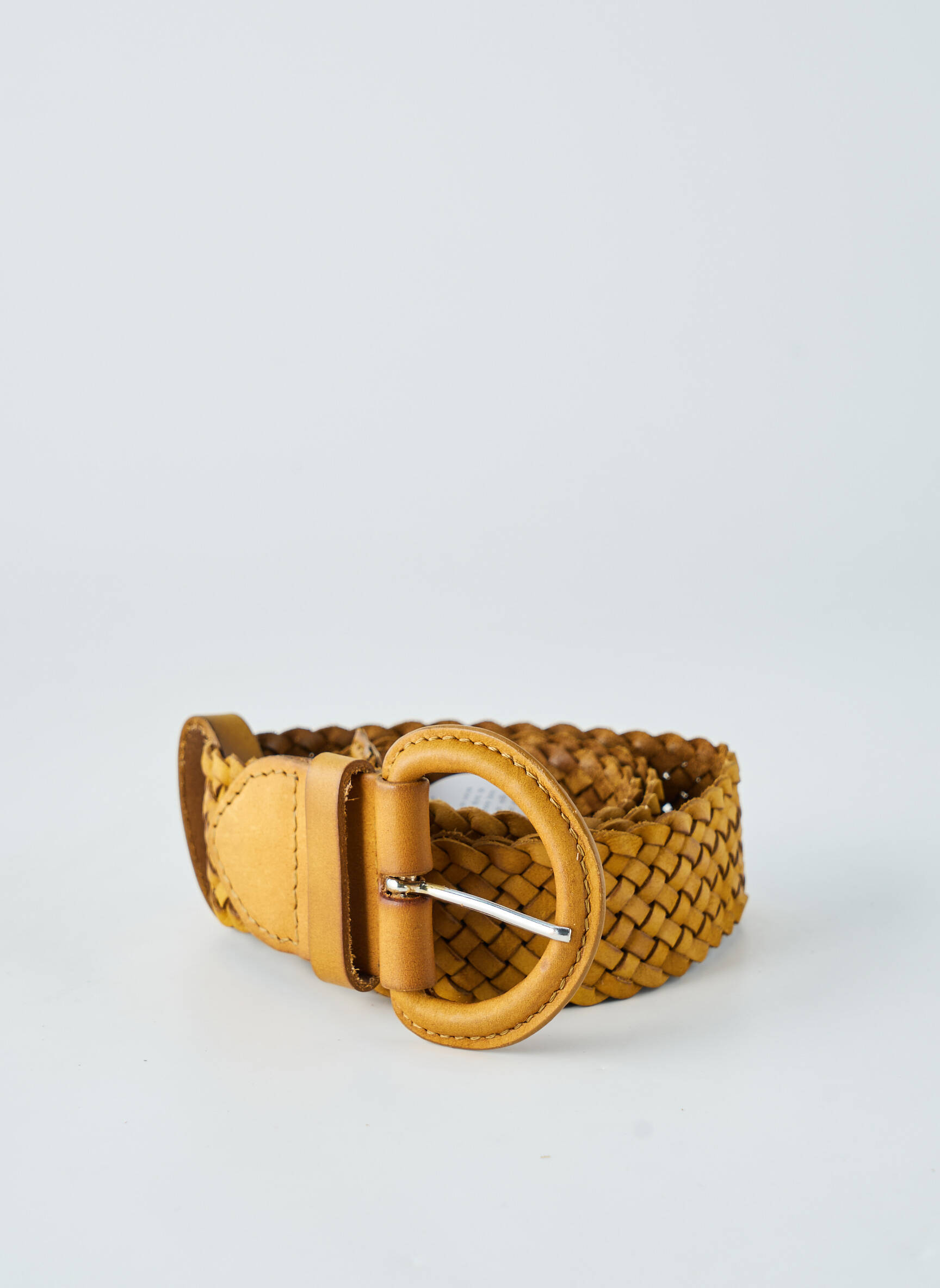 Ceinture tissage tressé marron LA FIANCÉE femme