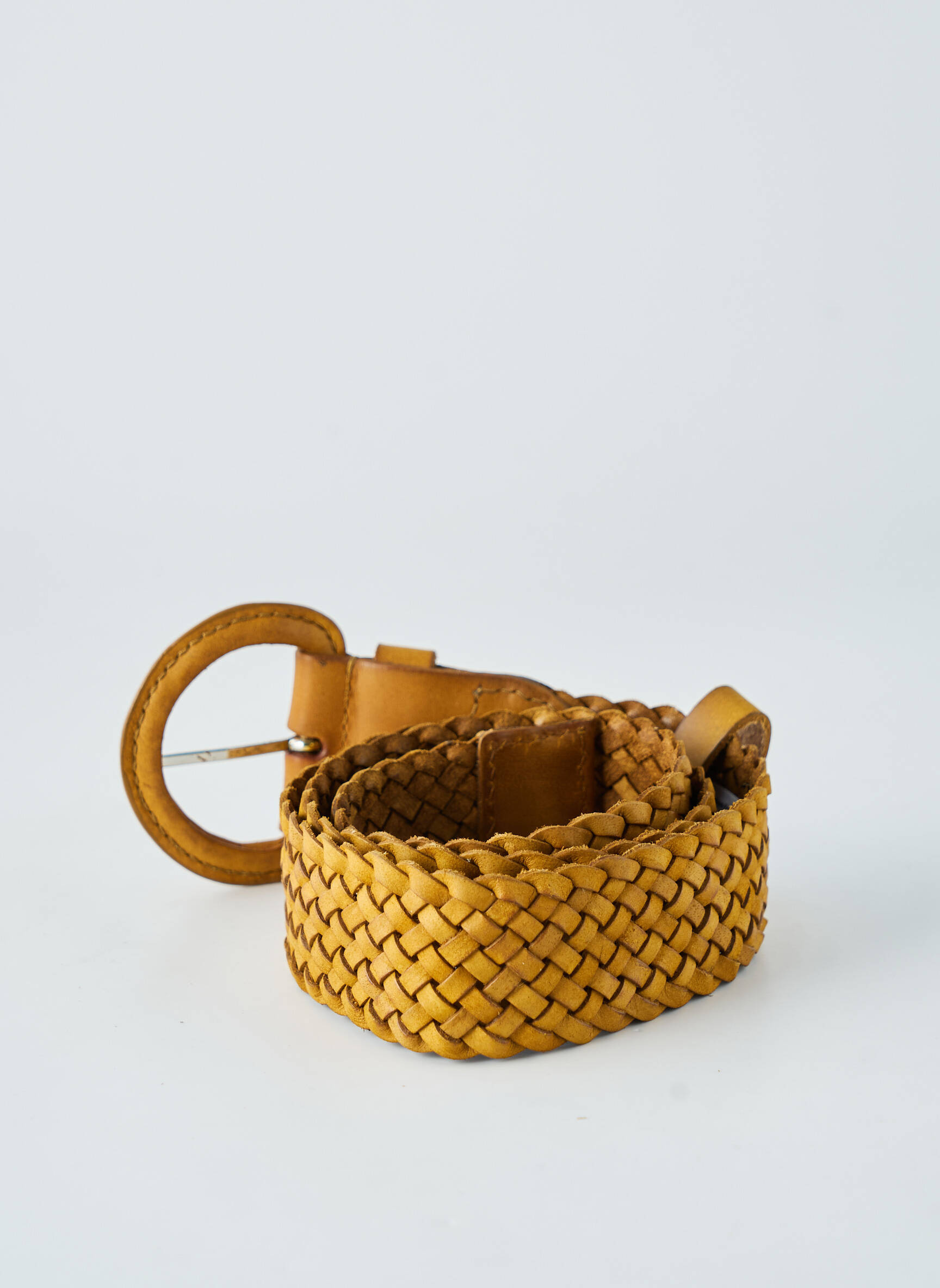 Ceinture tissage tressé marron LA FIANCÉE femme