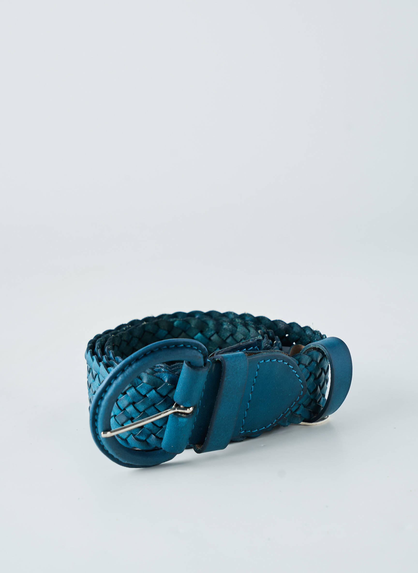 Ceinture tissage tressé bleu LA FIANCÉE femme