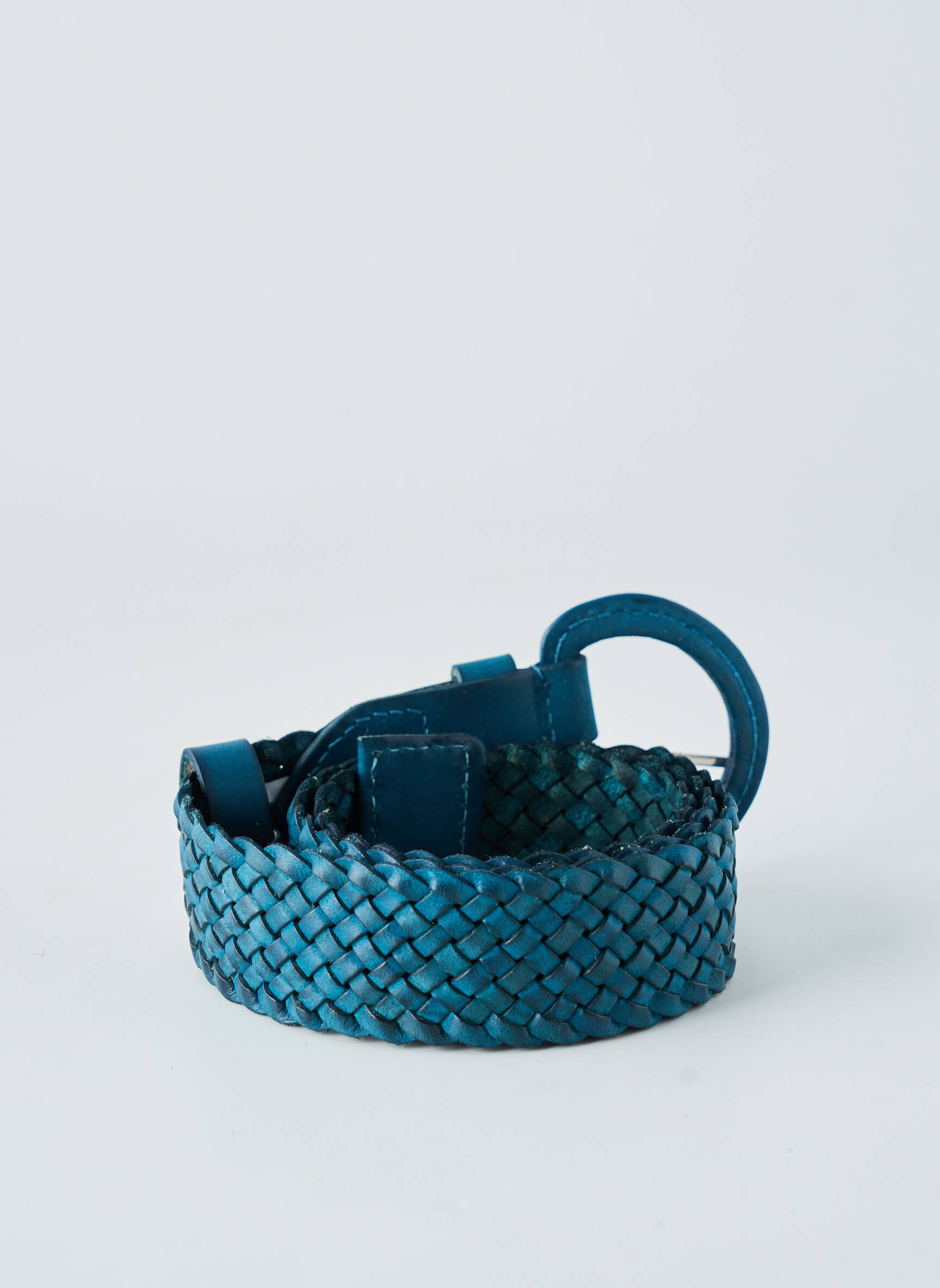 Ceinture tissage tressé bleu LA FIANCÉE femme