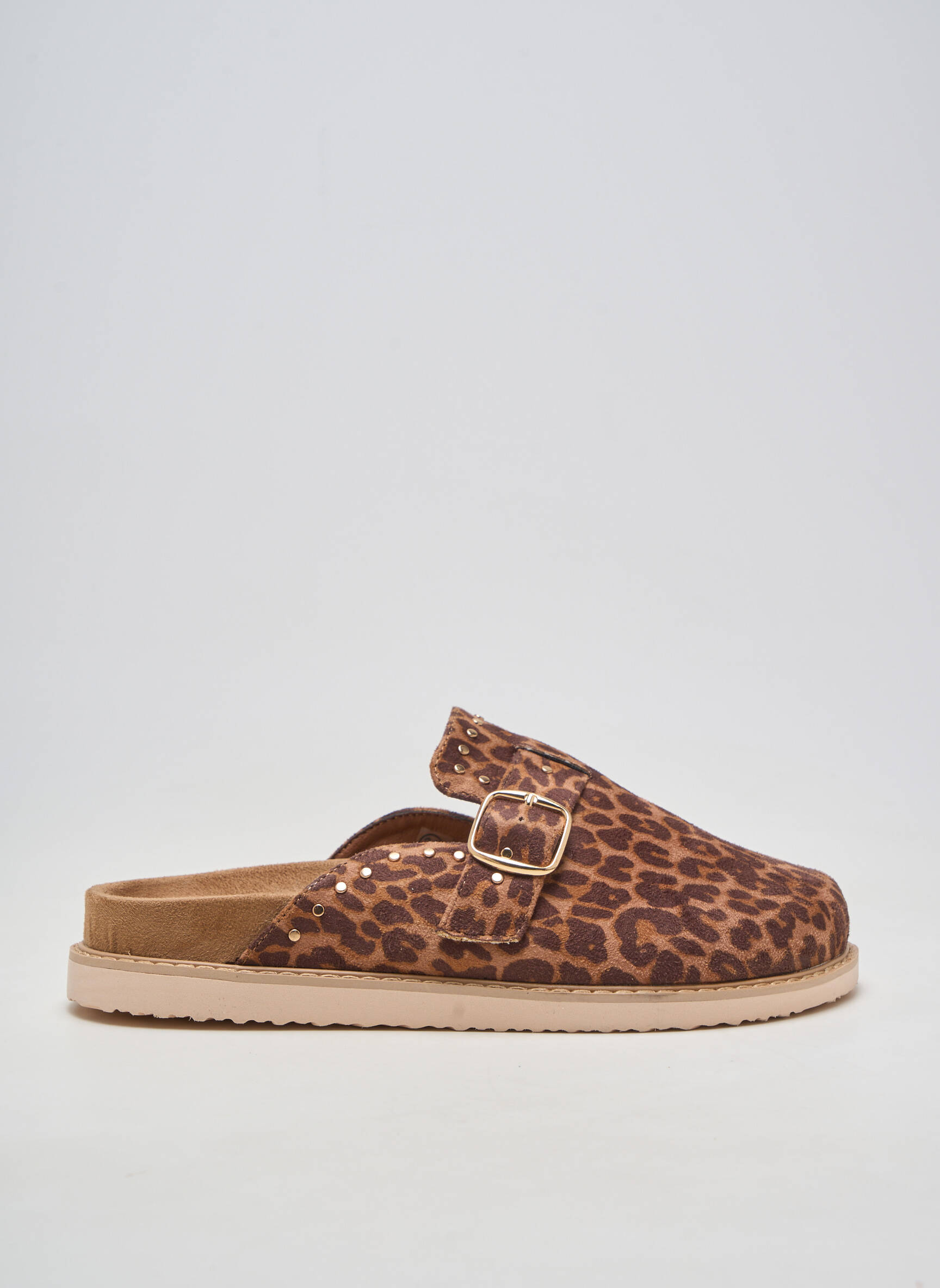 Mules/sabots talon plat jusqu'à 3cm marron PÉTALLE femme