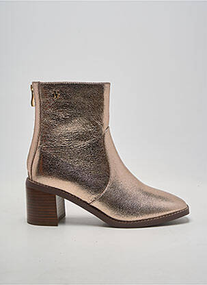 Bottines/boots tissage satiné talon de 7 à 9cm or VANESSA WU femme
