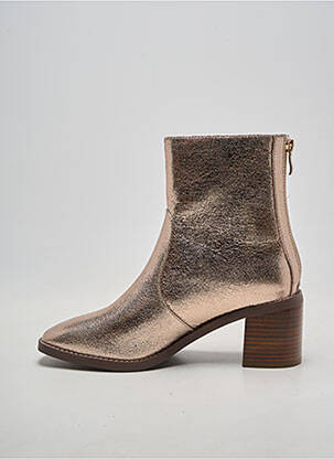 Bottines/boots tissage satiné talon de 7 à 9cm or VANESSA WU femme