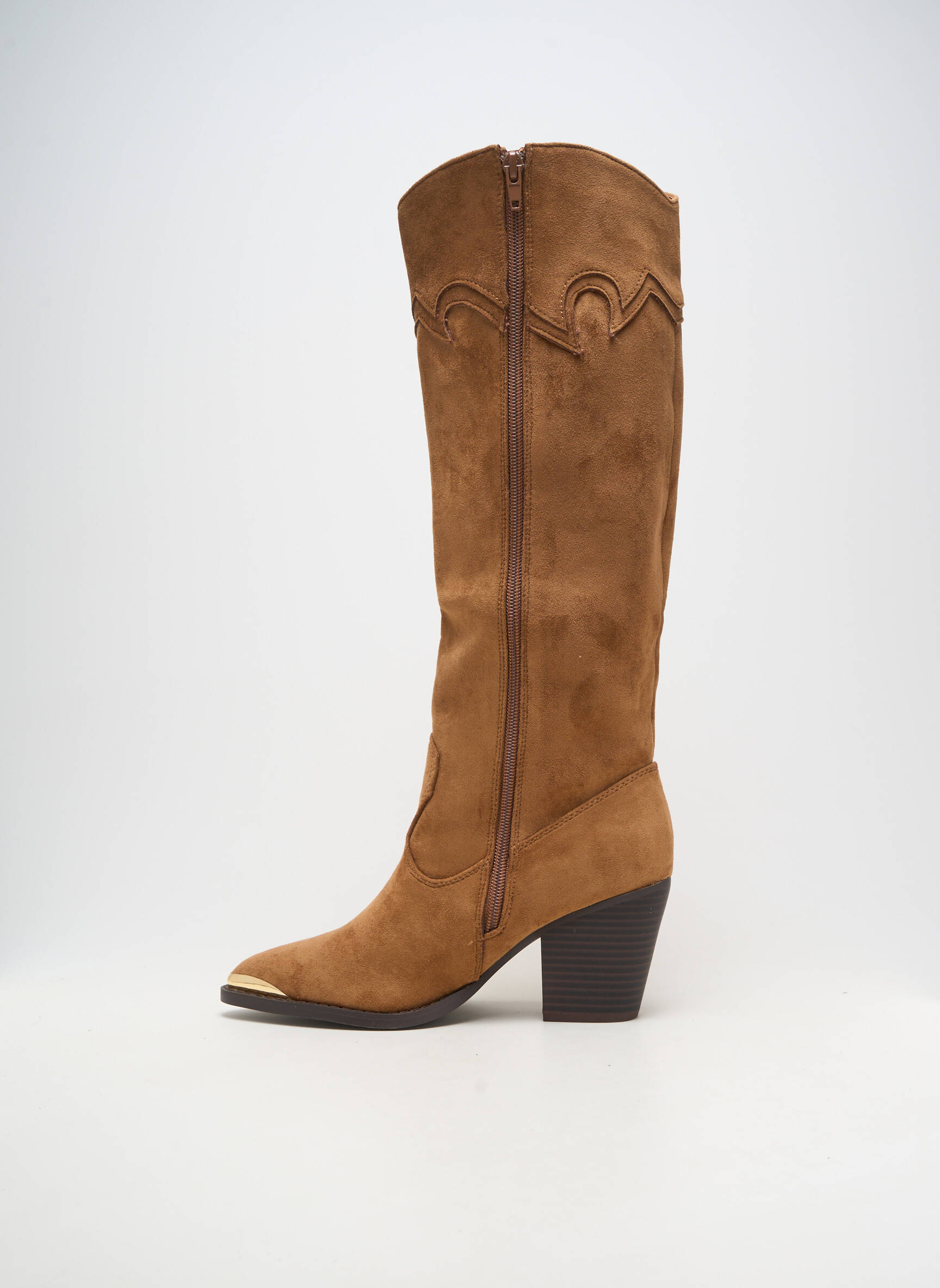 Bottes cubain talon de 7 à 9cm marron VANESSA WU femme