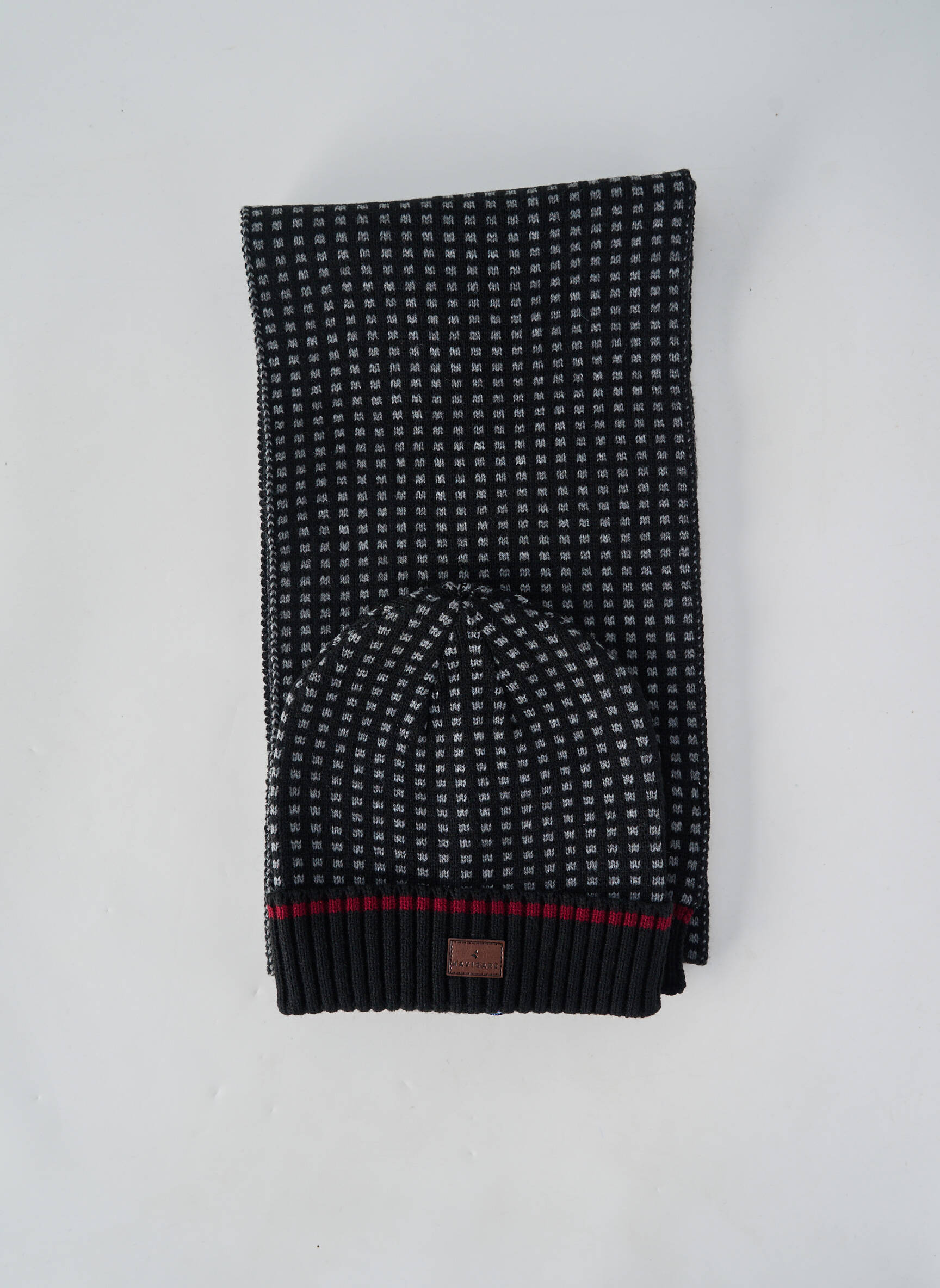 Bonnet broderie noir NAVIGARE homme