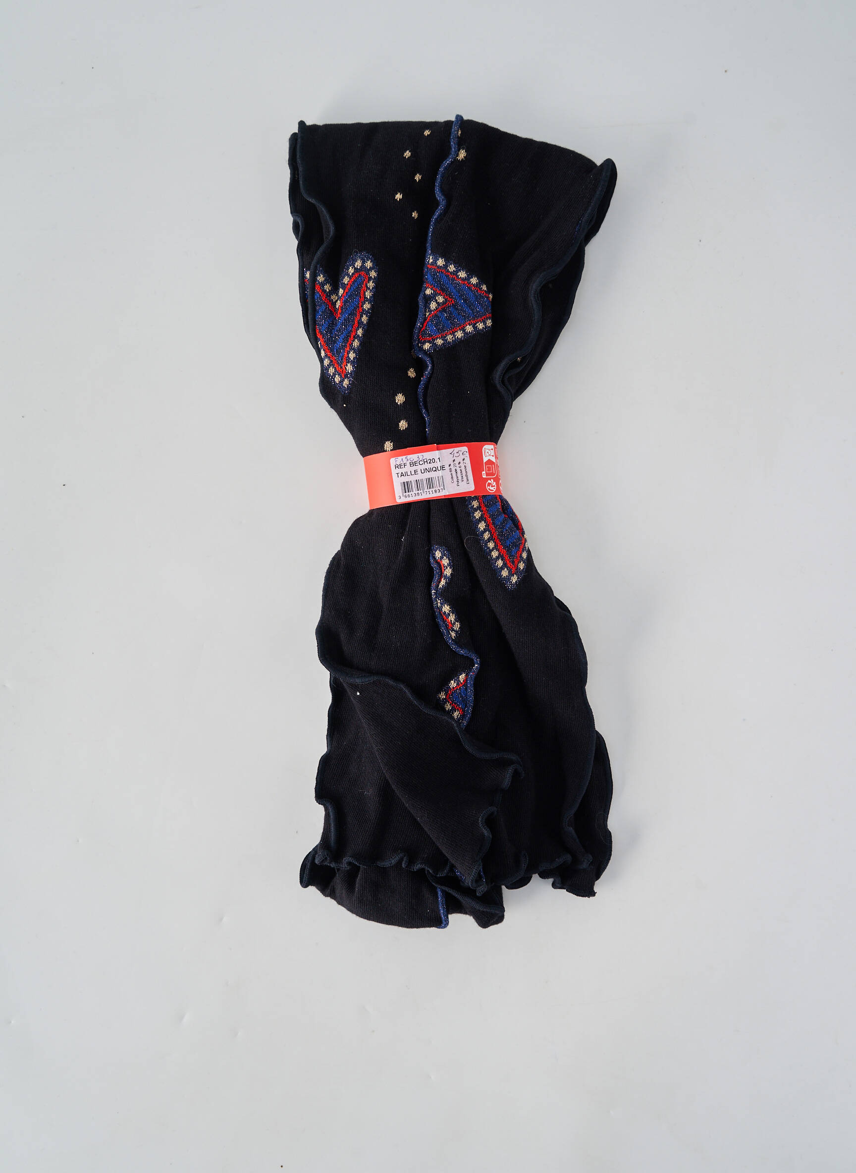 Echarpe stretch noir BERTHE AUX GRANDS PIEDS femme