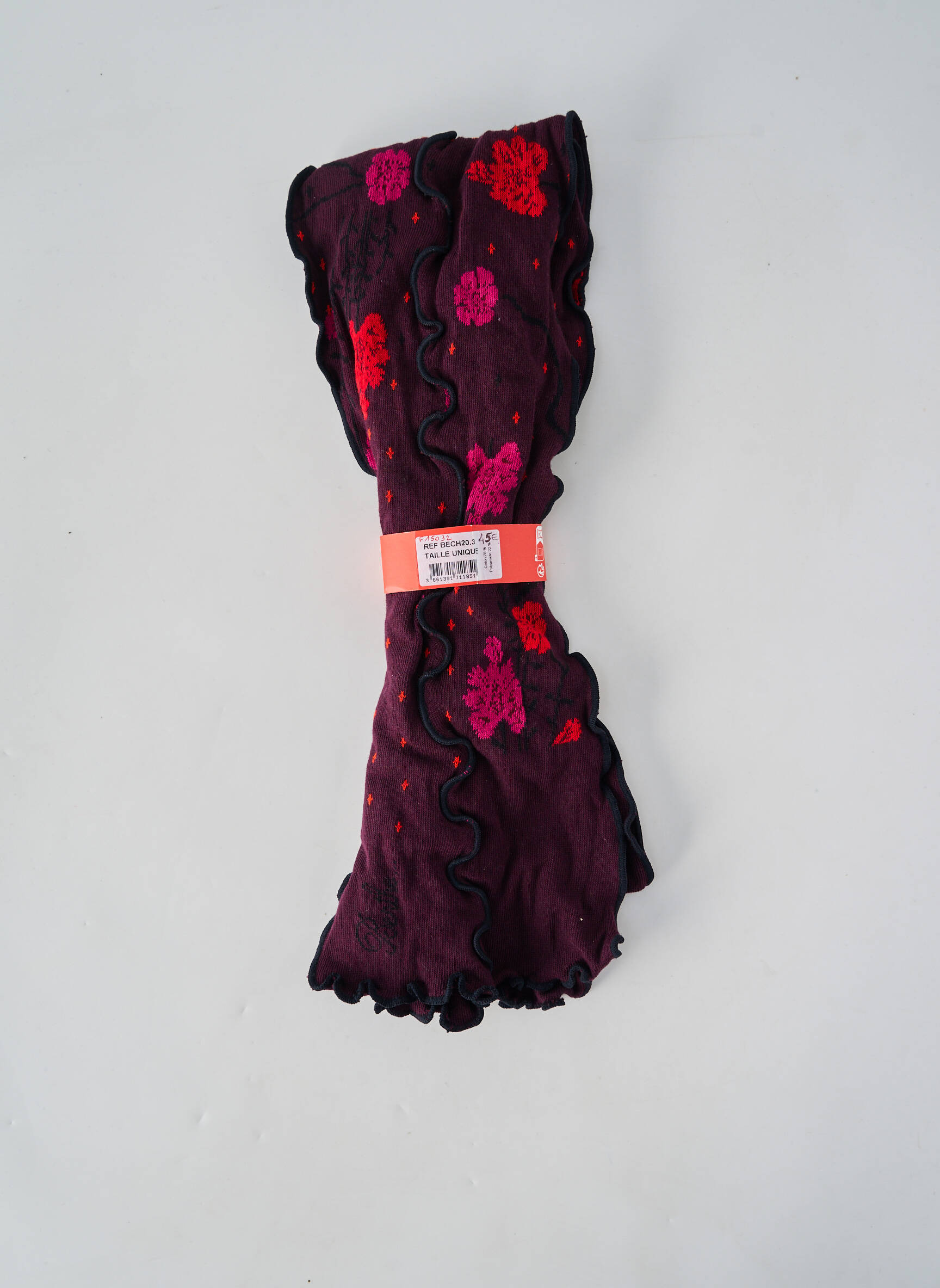 Echarpe stretch violet BERTHE AUX GRANDS PIEDS femme