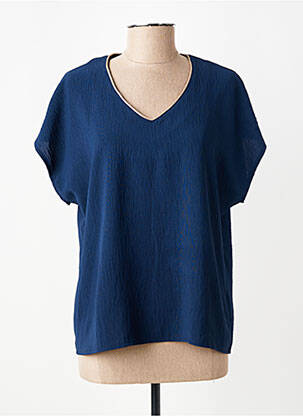 Top manches courtes manches courtes bleu GRIFFON femme