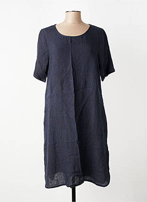 Robe mi-longue manches courtes manches courtes bleu TELMAIL femme