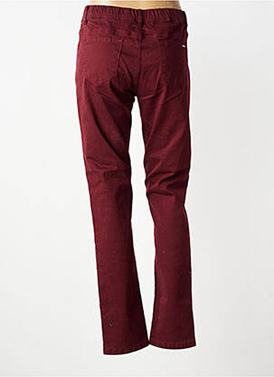 Pantalon slim taille élastique rouge GRIFFON femme