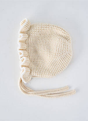 Bonnet fermeture liens à nouer beige SANS MARQUE fille