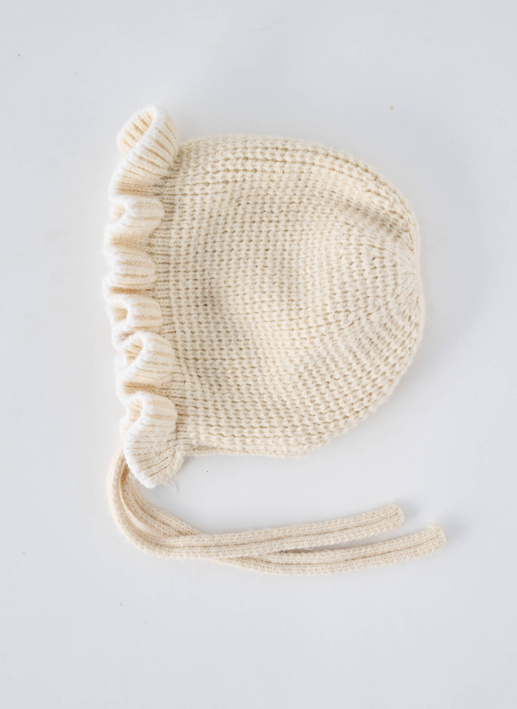 Bonnet fermeture liens à nouer beige SANS MARQUE fille