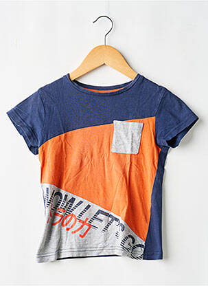 T-shirt stretch manches courtes bleu GEMO garçon