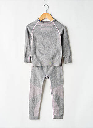 Ensemble pantalon type de haut t-shirt gris LUPILU fille
