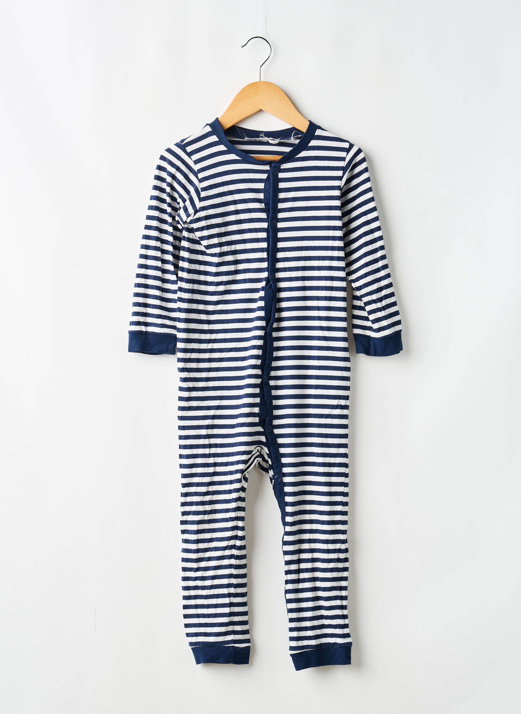 Combi-pantalon coupe cintrée manches longues bleu SANS MARQUE enfant